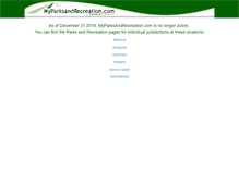 Tablet Screenshot of myparksandrecreation.com